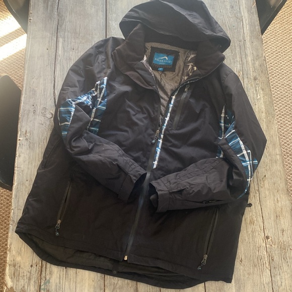 Polar Edge Other - Men’s X large Polar Edge ski jacket, black with teal plaid trim accents